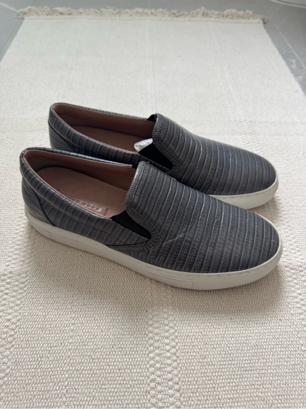 Hugo Boss Gray Slip-On Sneakers